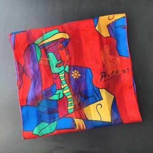 90s | 🧣Scarf featuring a signed work by Picasso